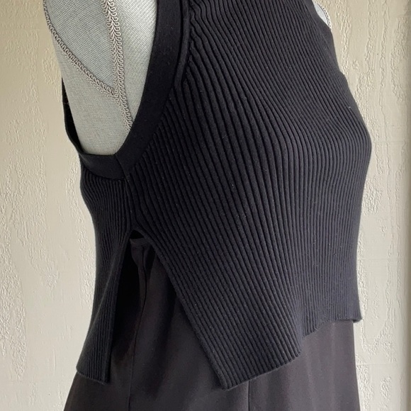 NWT T by Alexander Wang Dress-Black size 6, Black dress with short sweater. - Picture 3 of 12